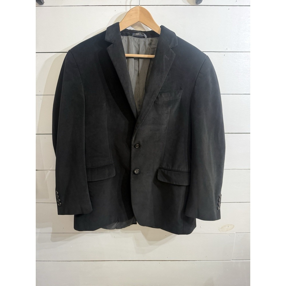 Ralph Lauren Blue Label Men's Black Soft Corduroy Blazer 39R Classic Old Money